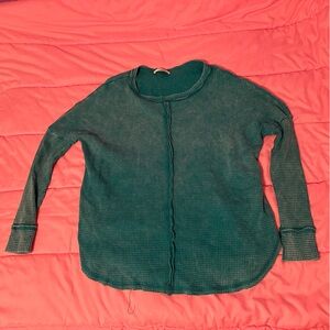 Blue Zenana long sleeve shirt